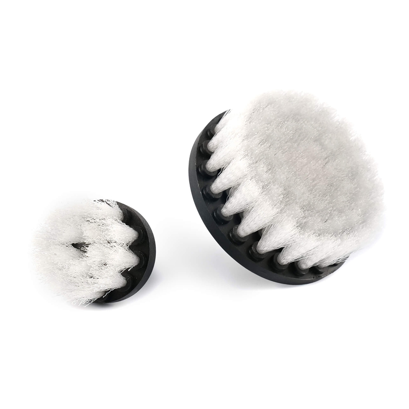 MaxShine Soft Leather & Fabric Drill Brush Set - 2" & 4"