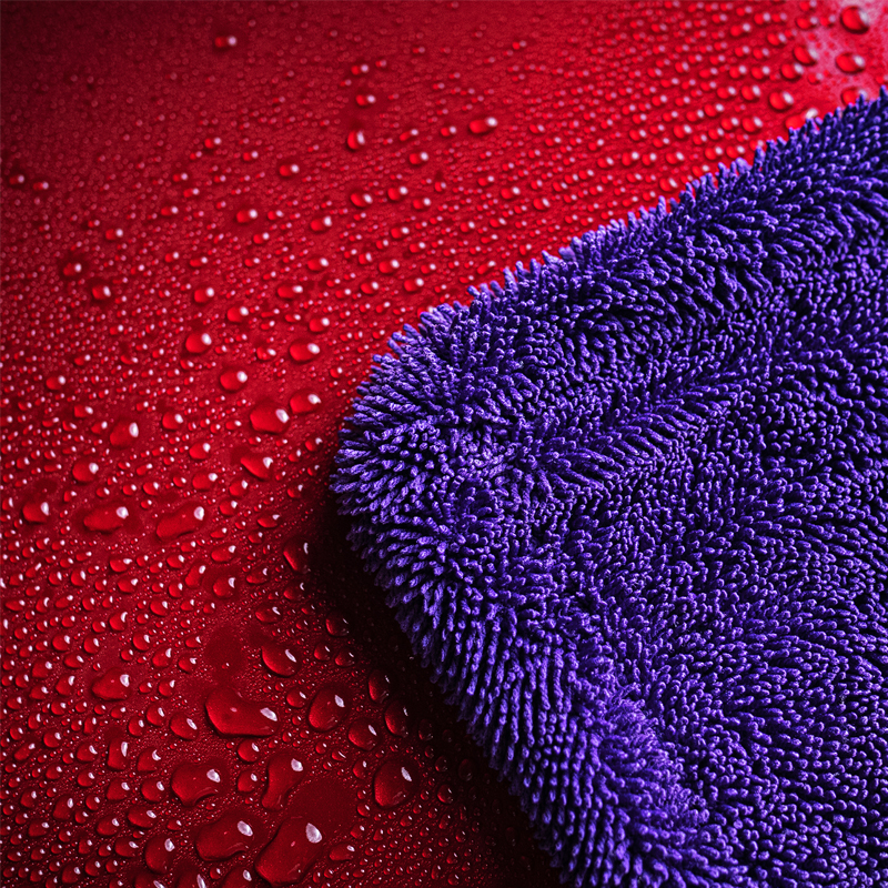 MaxShine Purple Duo Twisted Loop Drying Towel - 24" x 36" (1200GSM)