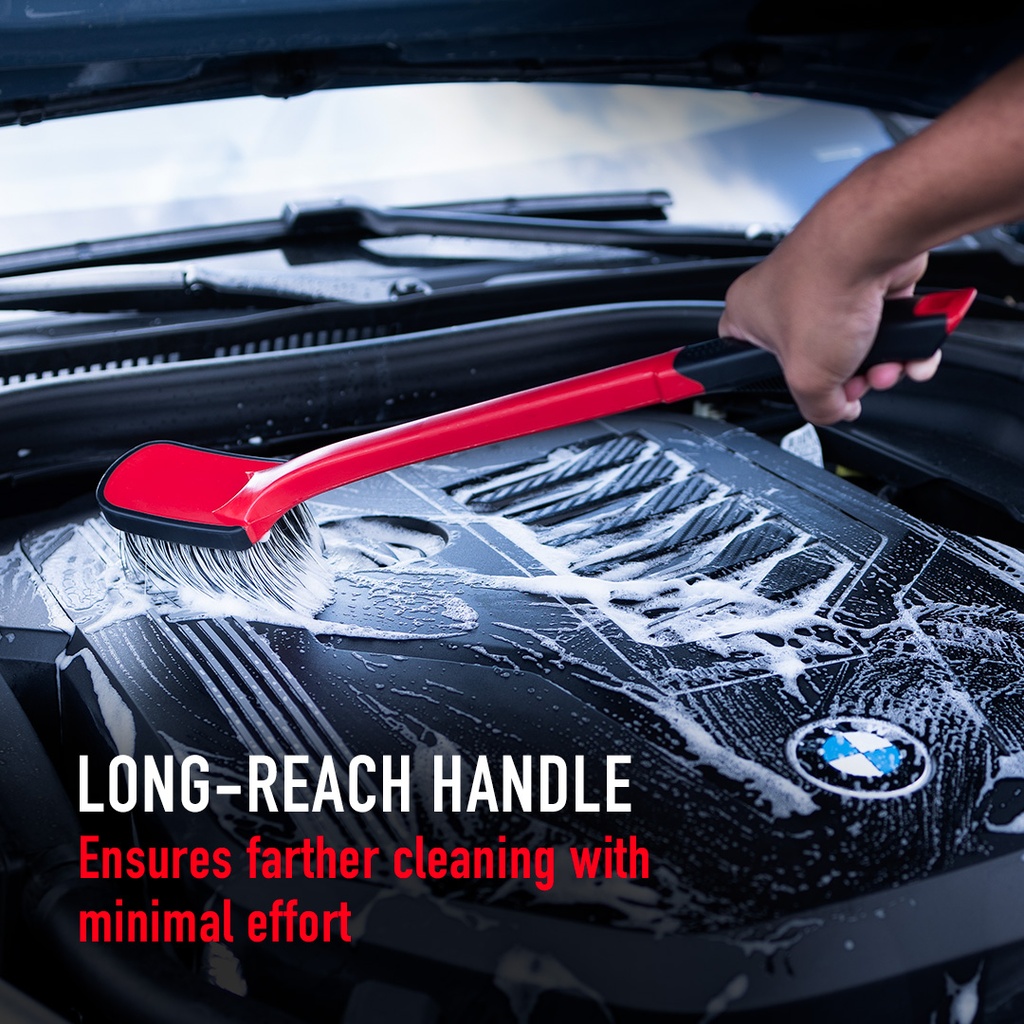Soft Grip Tire & Wheel Cleaning Brush-Long Handle