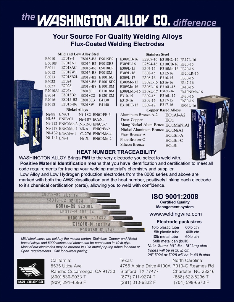 Washington Alloy E6013 Electrode