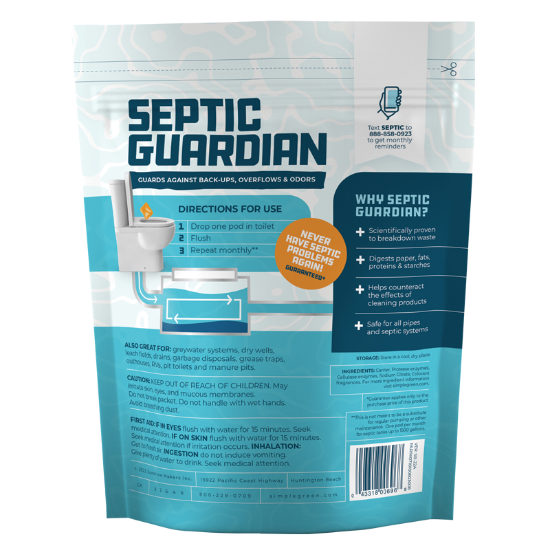 Simple Green Septic Guardian 6 Pods/Bag
