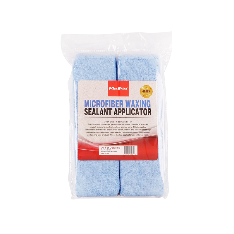 MaxShine Microfiber Waxing/Sealant Applicator-Blue