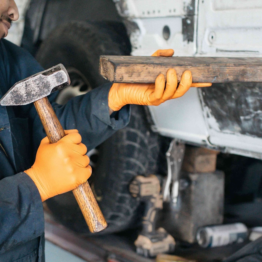 Gloveworks® HD Orange Nitrile Industrial Gloves (100/Box)