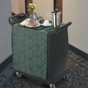 Boardwalk® Bussing Cart, Plastic, 3 Shelves, 300 lb Capacity, 18 x 36.25 x 38, Black