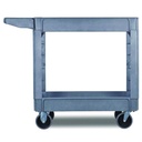 Boardwalk® Two-Shelf Utility Cart, 500 lb Capacity, 17.25" x 40" x 33.5", Gray