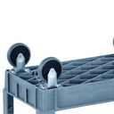 Boardwalk® Two-Shelf Utility Cart, 500 lb Capacity, 17.25" x 40" x 33.5", Gray