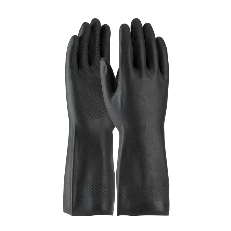 PIP® Black Neoprene Chemical Resistant Gloves 28 Mil Large Pair