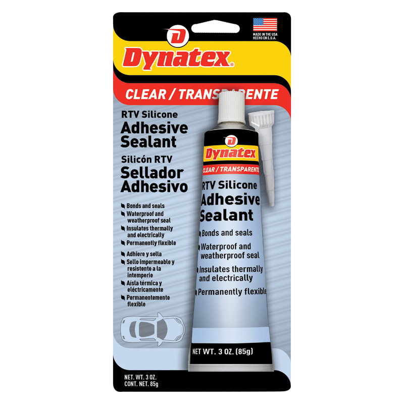 Dynatex Clear RTV Silicone Adhesive & Sealant - 85 g Tube