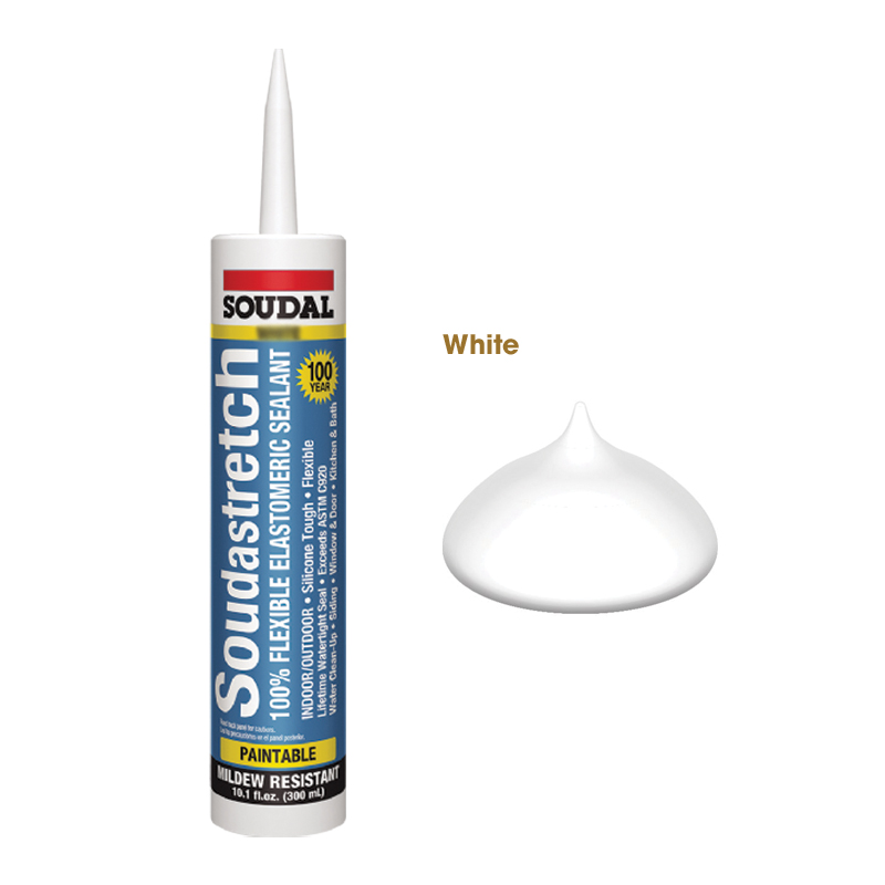 Soudastretch Acrylic Caulking - White 10.1oz