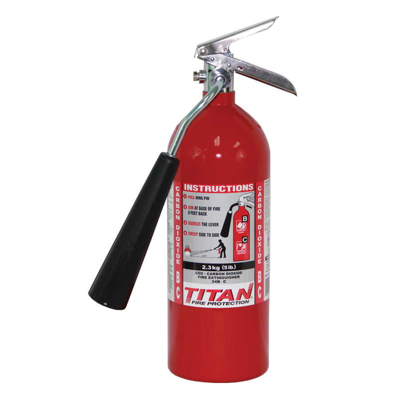 [PSE0303] TITAN CO2 Fire Extinguisher (Aluminum) (2.3 kg ( 5lb ))