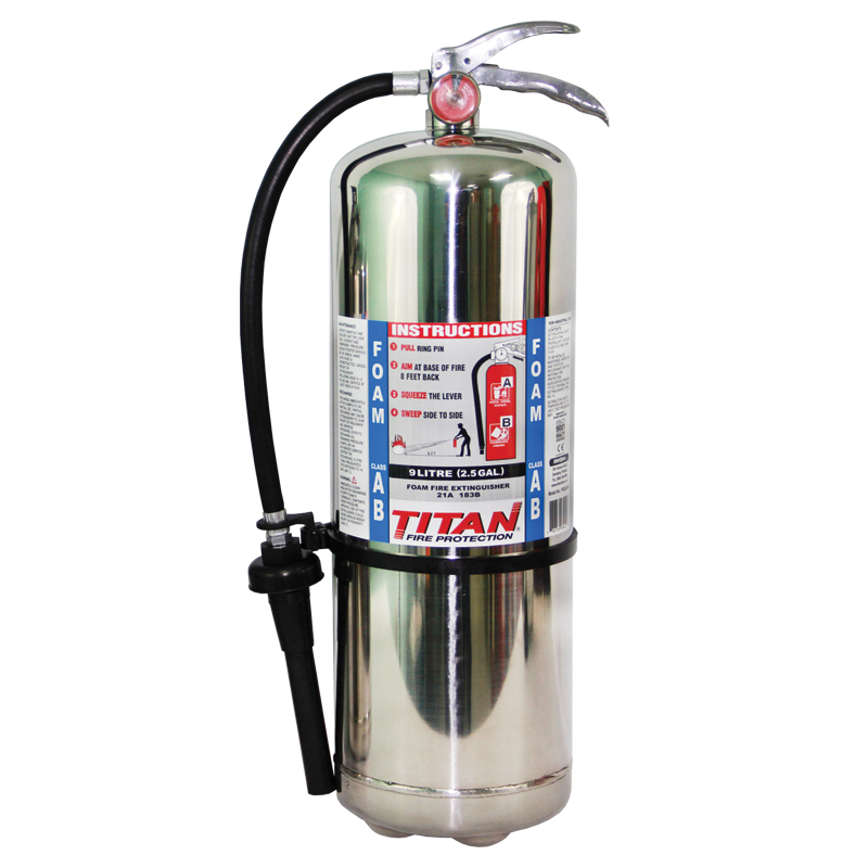 TITAN Foam Fire Extinguisher (Stainless Steel)