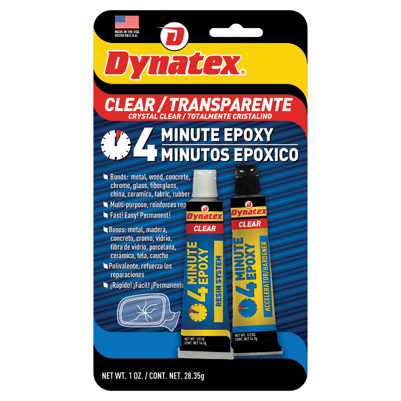 Dynatex 4 Minute Clear Epoxy - 2 x 1oz. Tubes