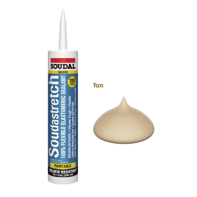 Soudastretch Acrylic Caulking - Tan 10.1oz