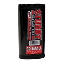 [ST2022B-BB] Sturdy Small Black Garbage Bags - 30/Roll  - 20 x 22 ins/51 x 56 cm (8 Gallons)