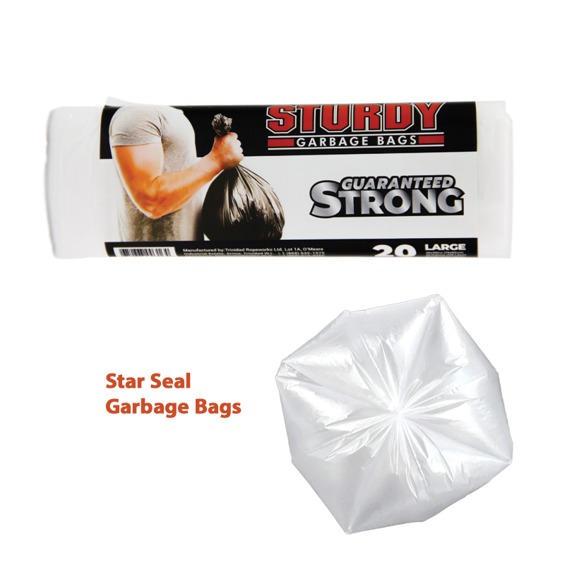 Sturdy Large Frosted Garbage Bags - 20/Roll  - 30 x 36 ins/76 x 91 cm (18 Gallons)