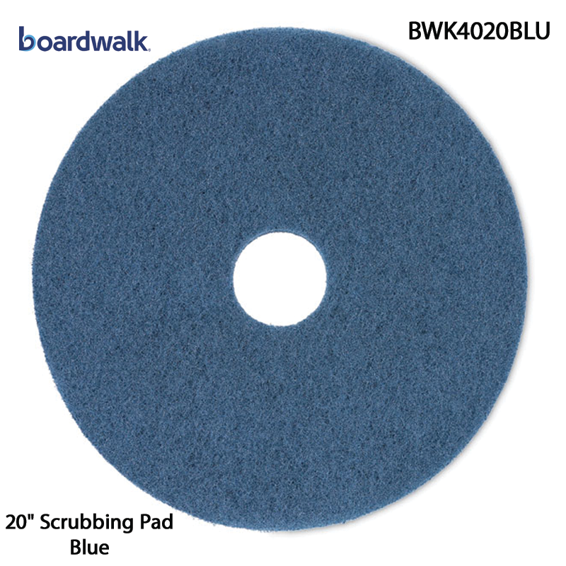 Boardwalk® 20" Scrubbing Pad - Blue