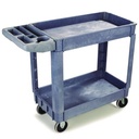 Boardwalk® Two-Shelf Utility Cart, 500 lb. Capacity, 17.25" x 40" x 33.5", Gray