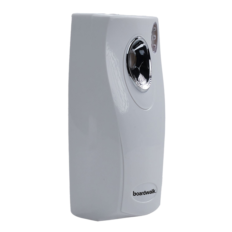 Boardwalk® Classic Metered Air Freshener Dispenser, 4" x 3" x 9.5", White