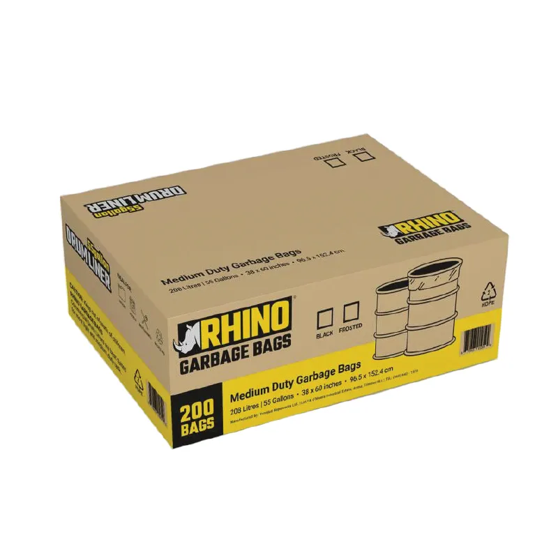 Rhino Frosted Drum Liner - 20/Roll (60 Gallon)