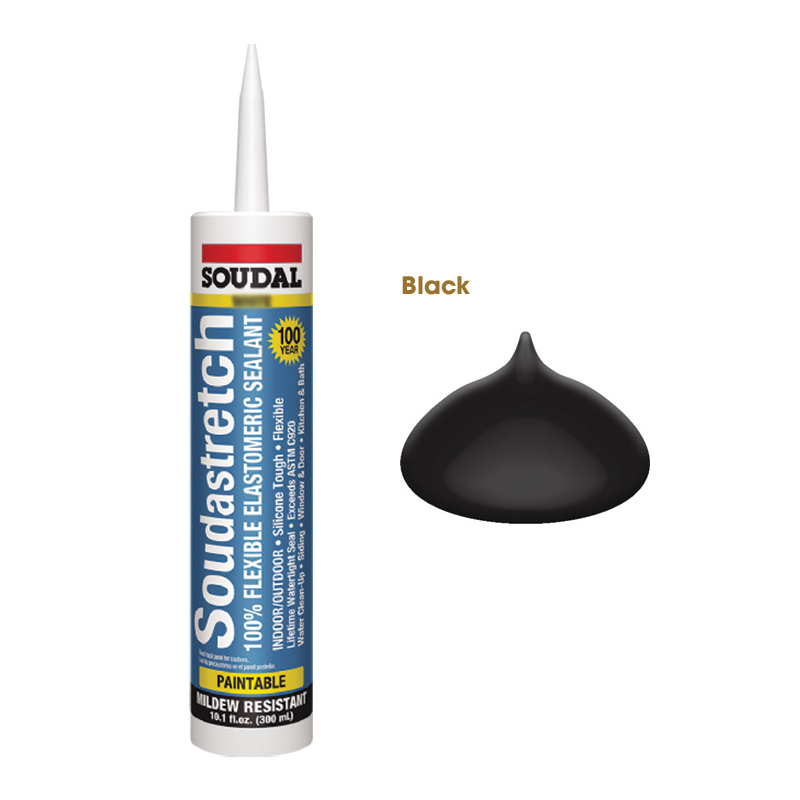 [146908] Soudastretch Acrylic Caulking - Black 10.1oz