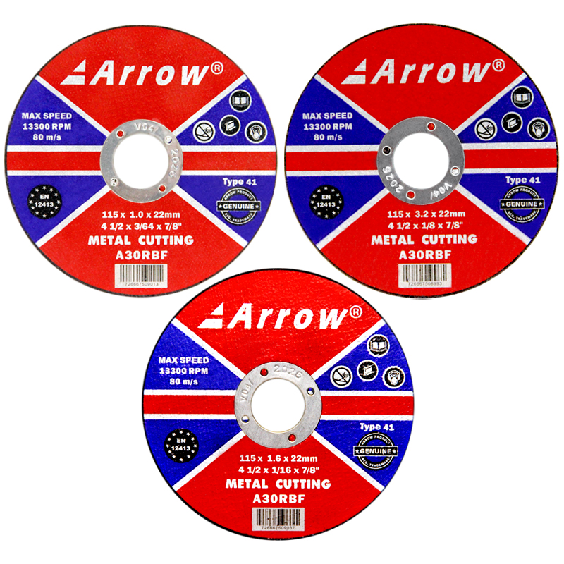 Arrow®4 1/2" Metal Cutting Discs (Flat)