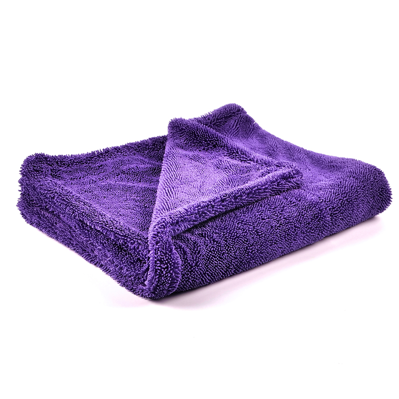 [1196090P] MaxShine Purple Duo Twisted Loop Drying Towel - 24" x 36" (1200GSM)