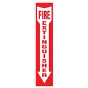 "Fire Extinguisher" Sign - 18'' x 4'' Red Arrow