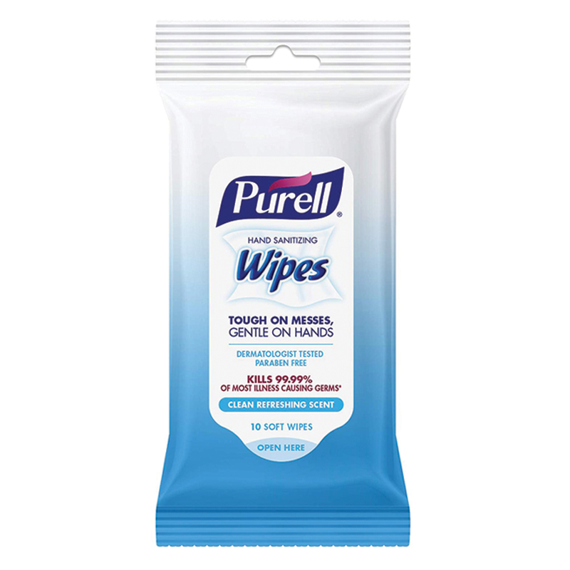 [GOJ 9124-12-CMR] PURELL Hand Sanitizing Wipes, Clean Refreshing Scent, 20CT Hand Wipes Pack
