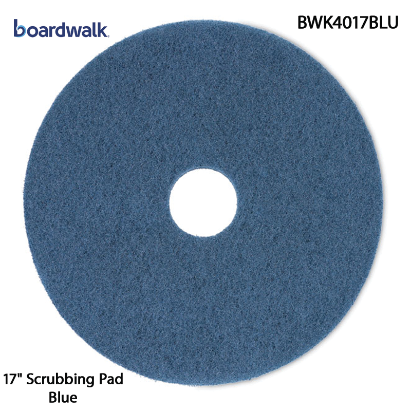 [BWK4017BLU] Boardwalk® 17" Scrubbing Pad - Blue